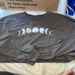 Long sleeve moon cycle crop top